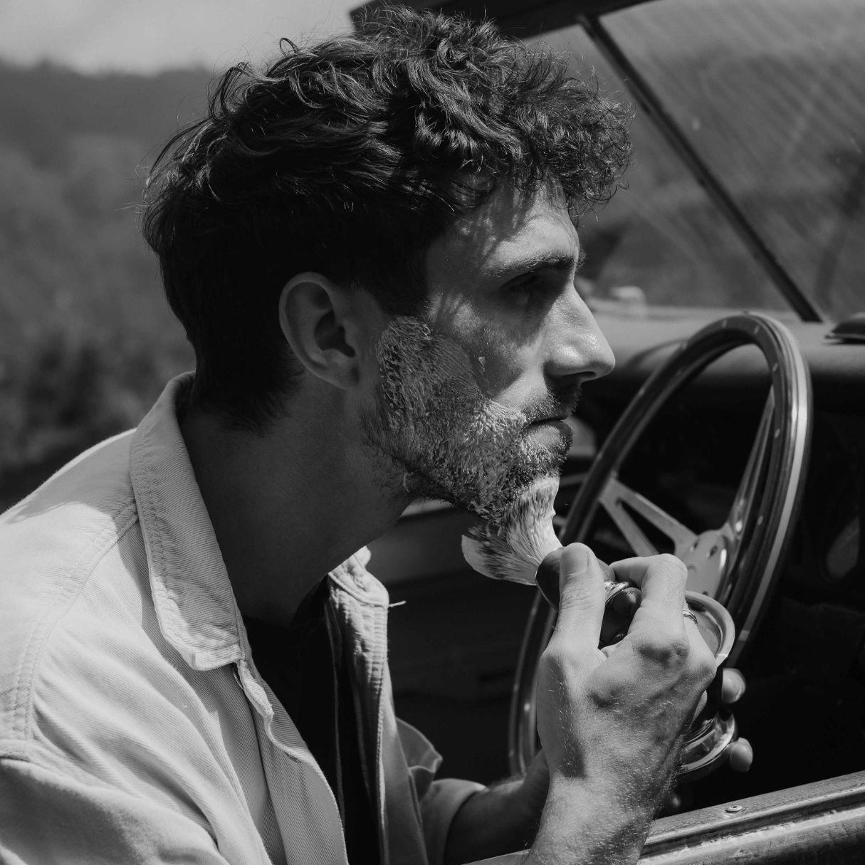 Brent Berkeley original shaving brush synthetic silvertip fibre