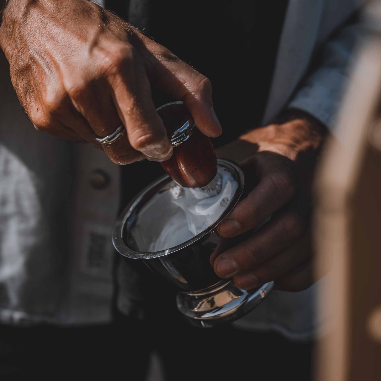 Brent Berkeley original shaving brush synthetic silvertip fibre