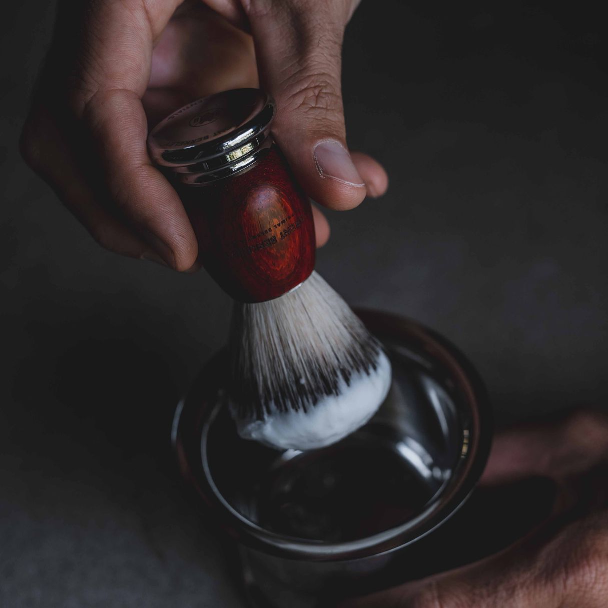 Brent Berkeley original shaving brush synthetic silvertip fibre