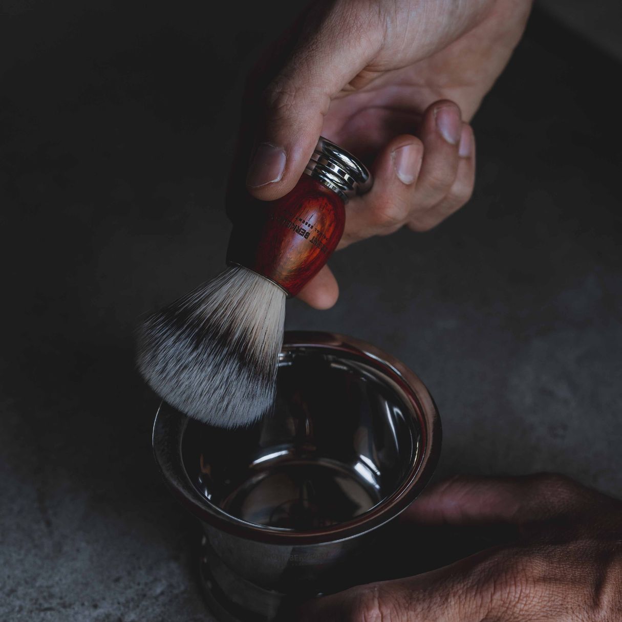 Brent Berkeley original shaving brush synthetic silvertip fibre