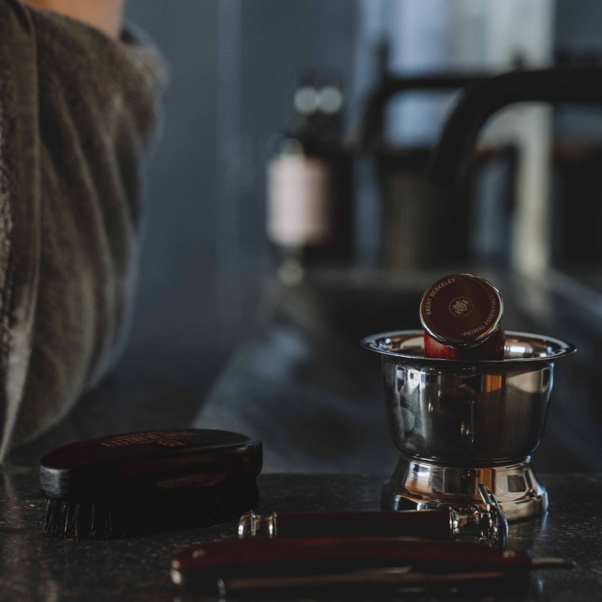 Brent Berkeley original shaving brush synthetic silvertip fibre