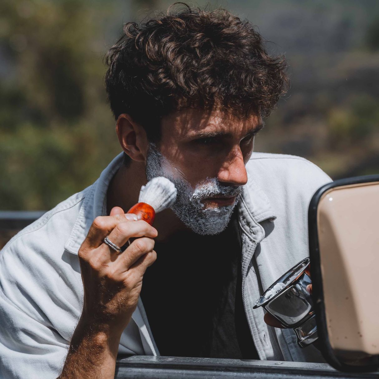 Brent Berkeley original shaving brush synthetic silvertip fibre