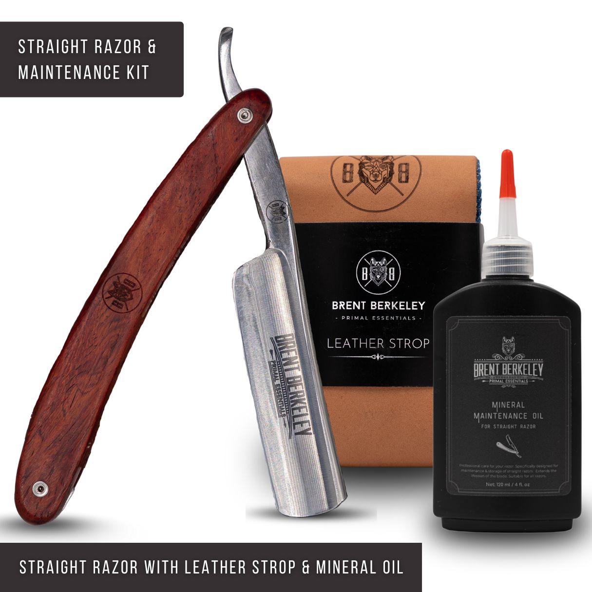 Straight Razor Shaving & Maintenance Set