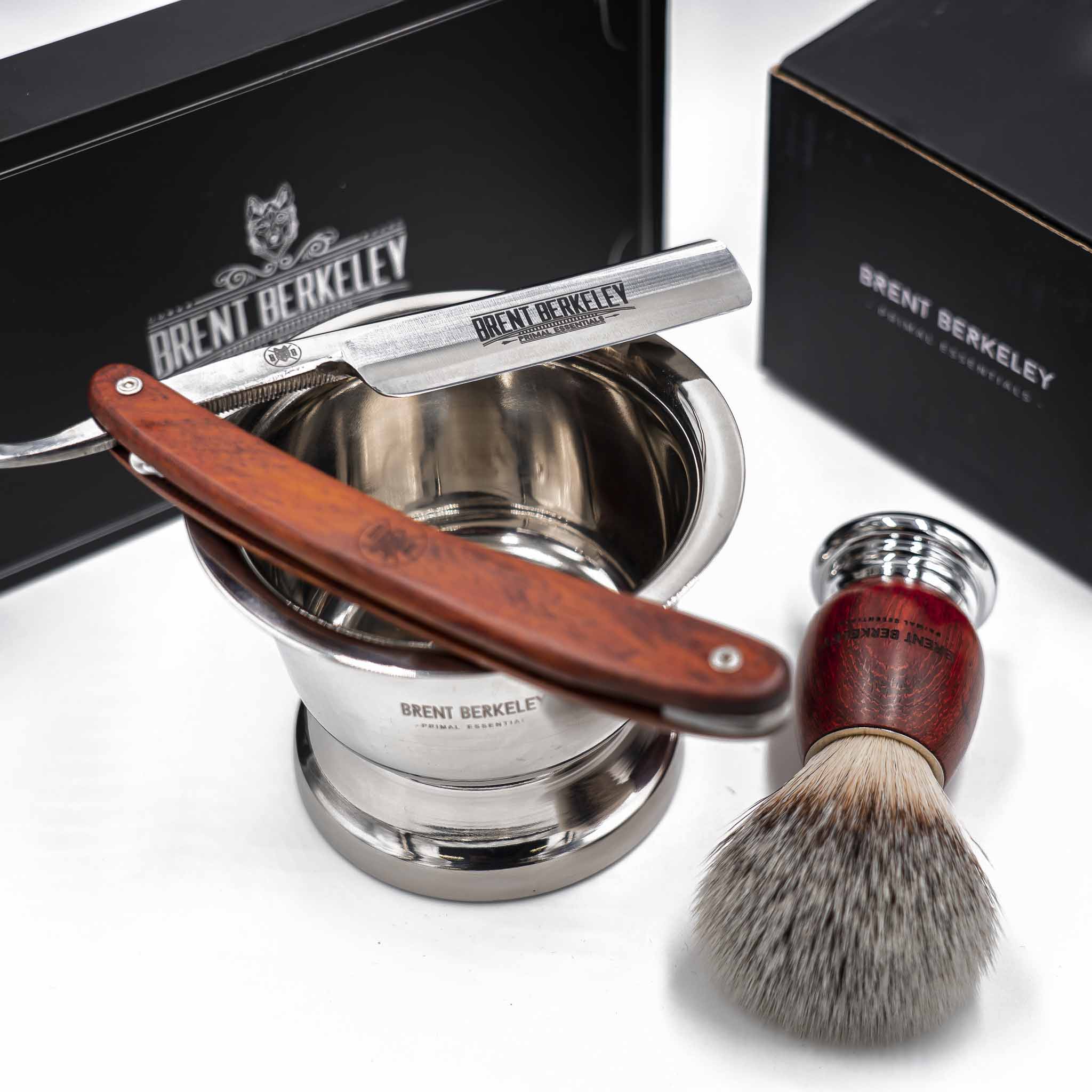 Complete Straight Razor Shaving and Maintenance Set