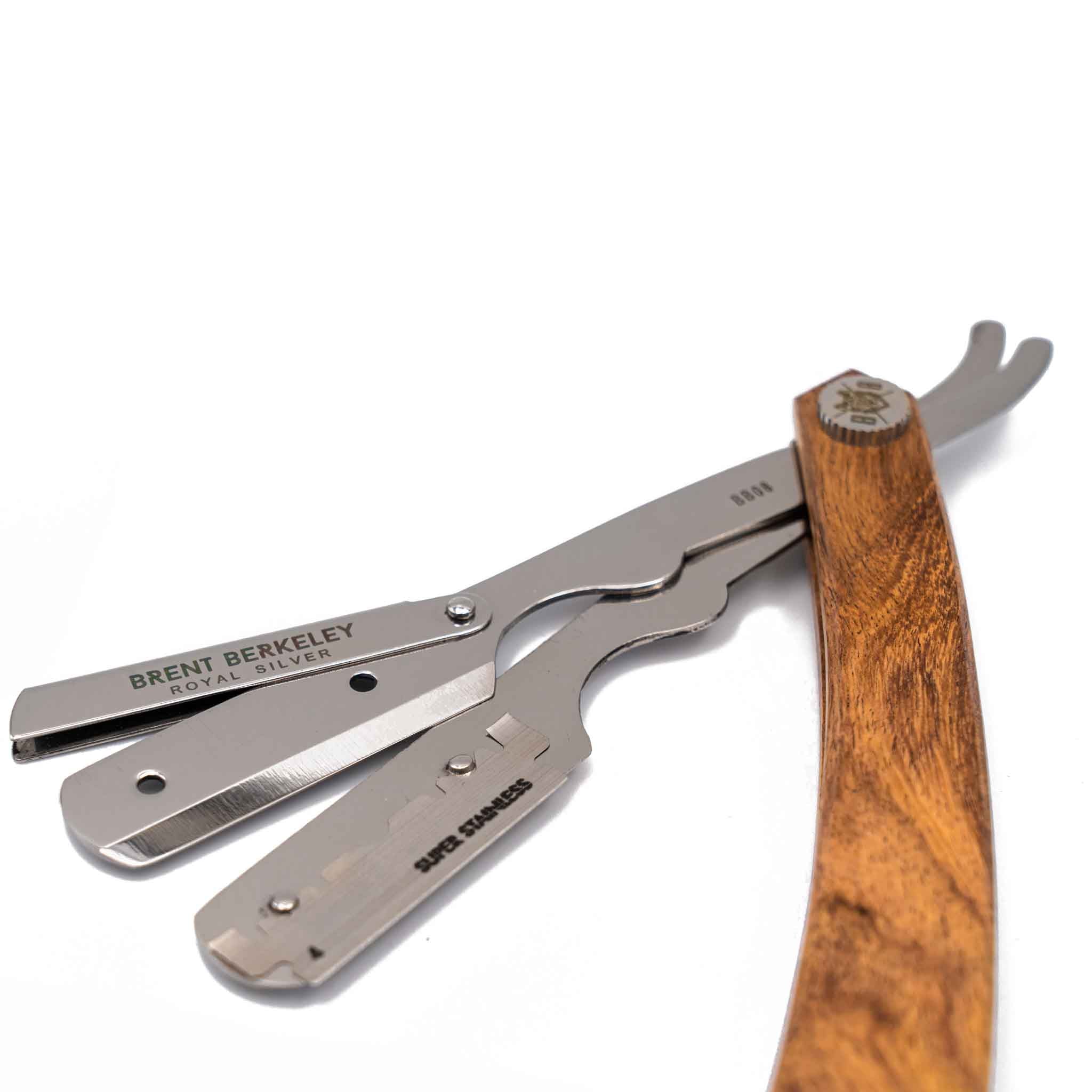 Brent Berkeley shavette royal silver open razor