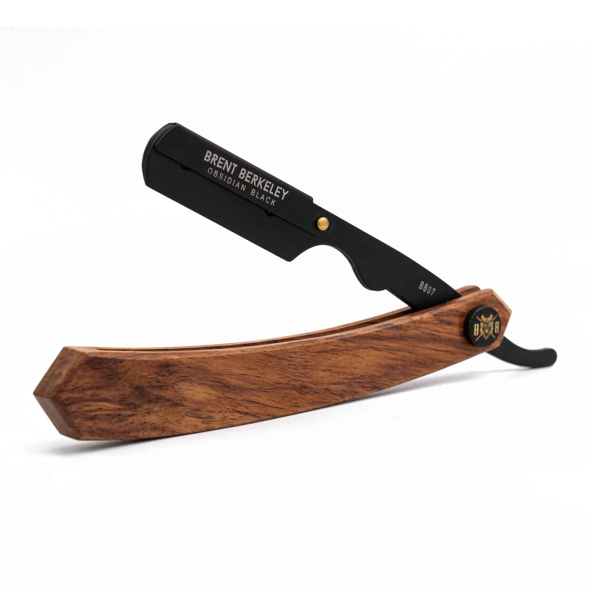 Brent Berkeley shavette obsidian black open razor
