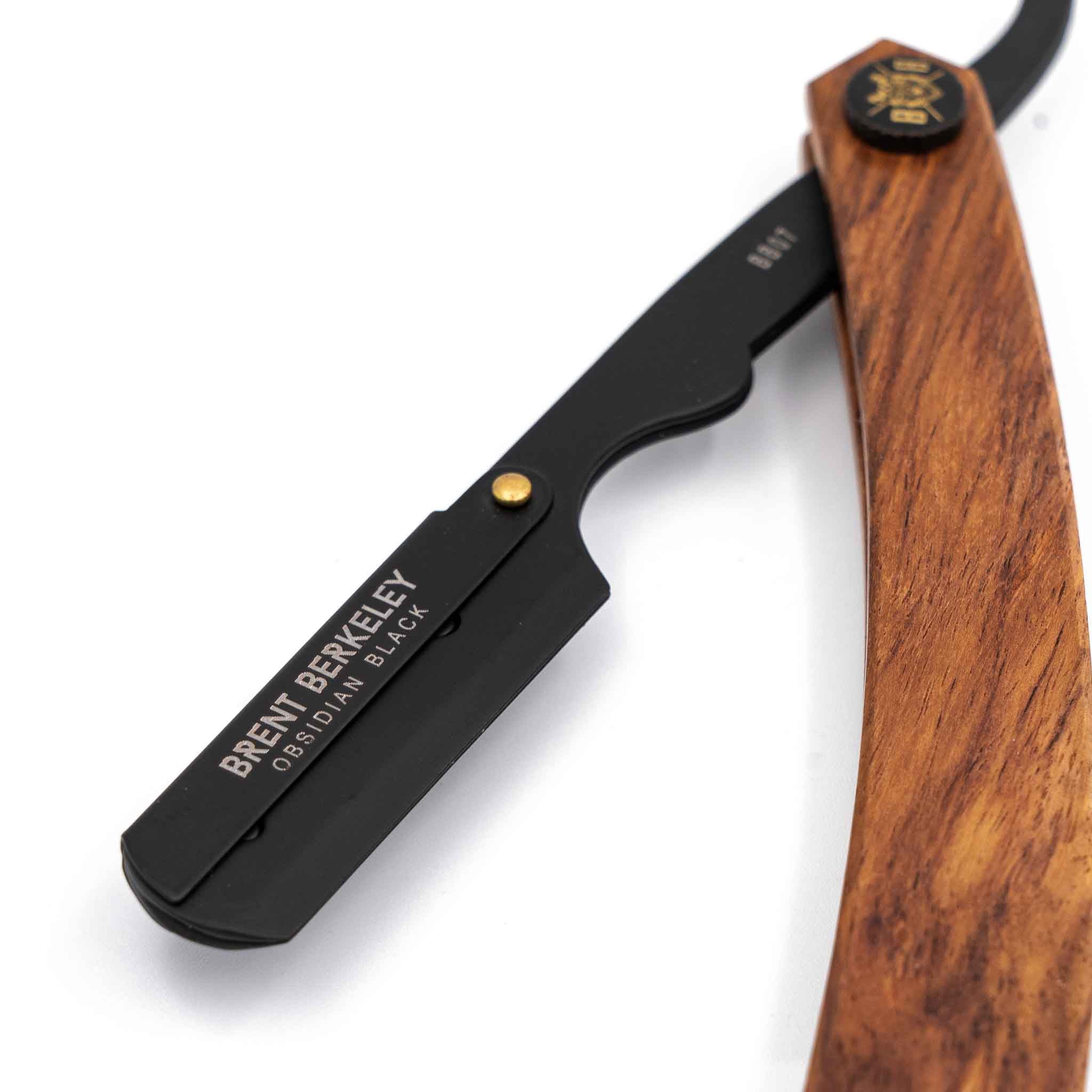 Brent Berkeley shavette obsidian black open razor