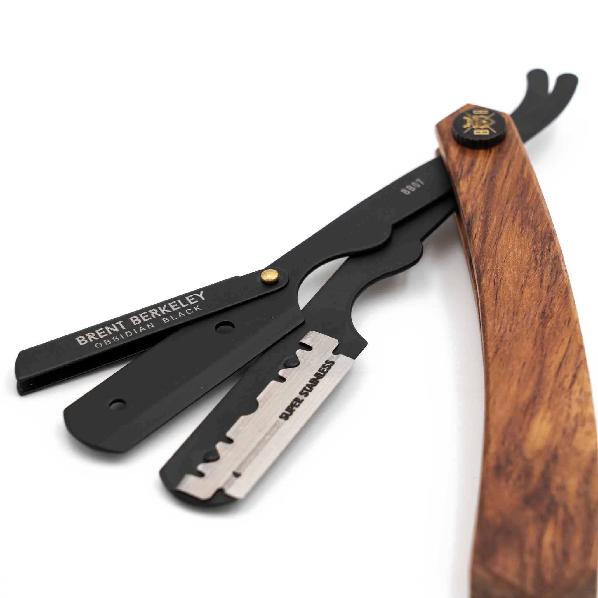 Brent's Shavette Obsidian Black Shaving Set