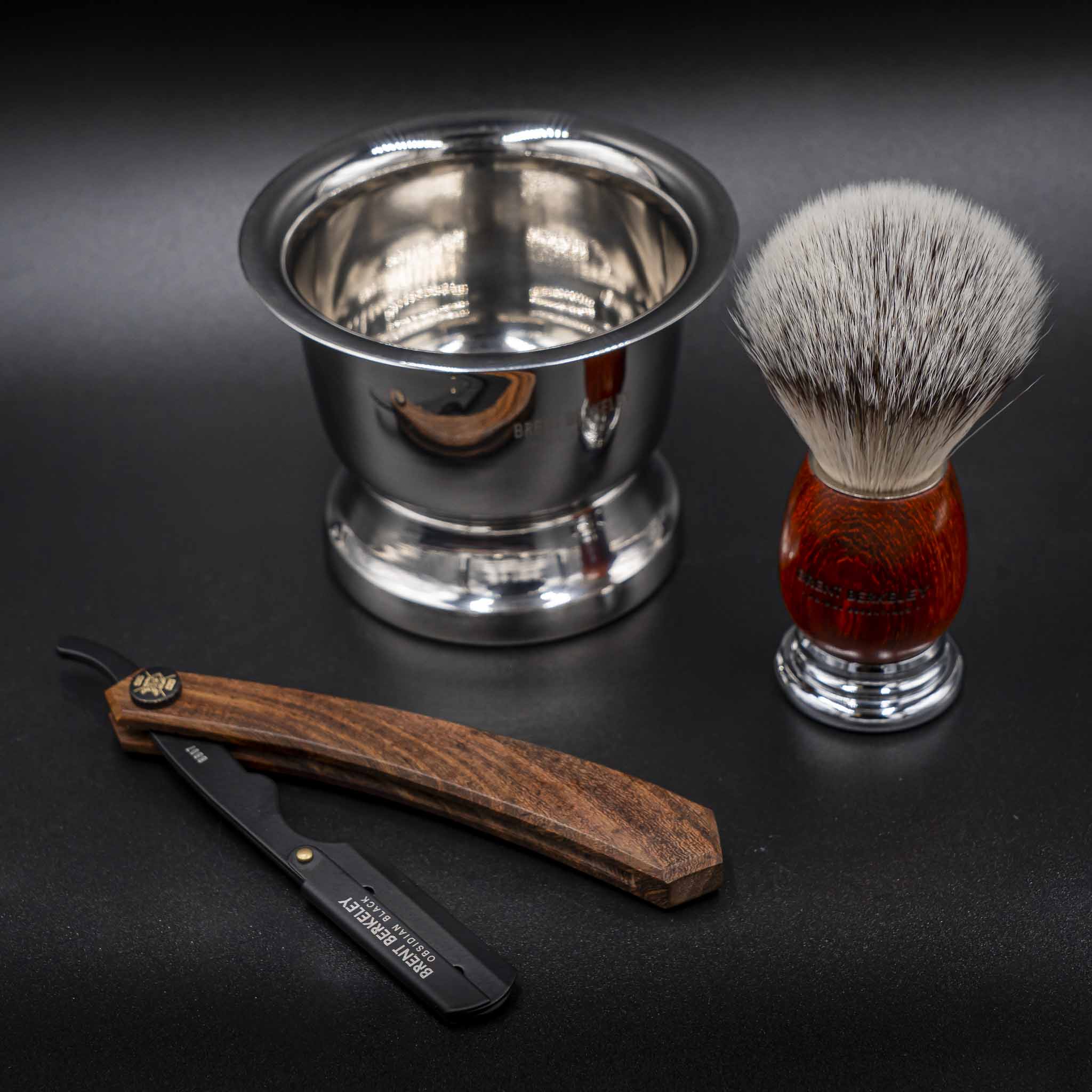 Brent's Shavette Obsidian Black Shaving Set