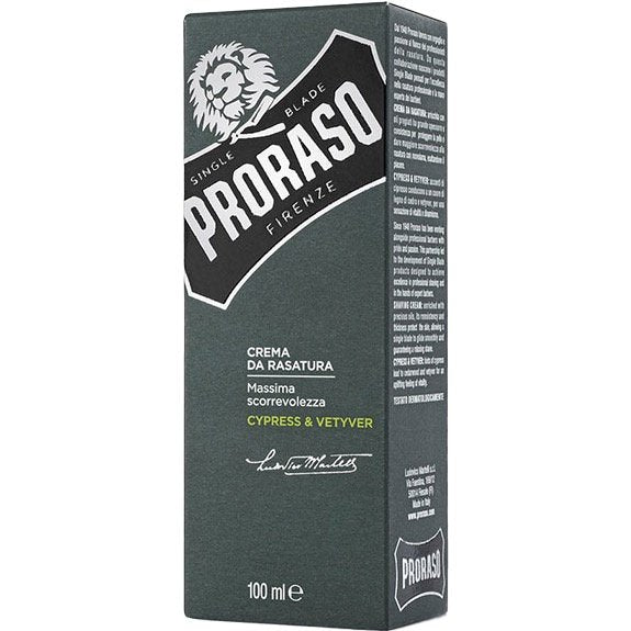 Proraso Shaving Cream Tube - Cypress & Vetyver 100ml 